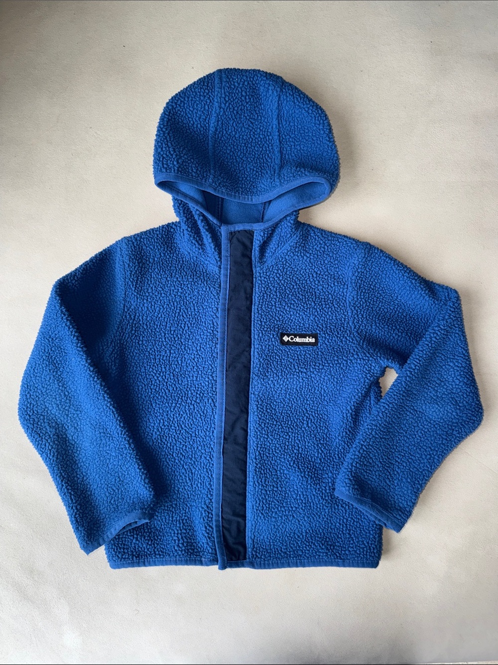 Columbia Royal Blue Hooded Fleece for Kids, size XS 6/7
